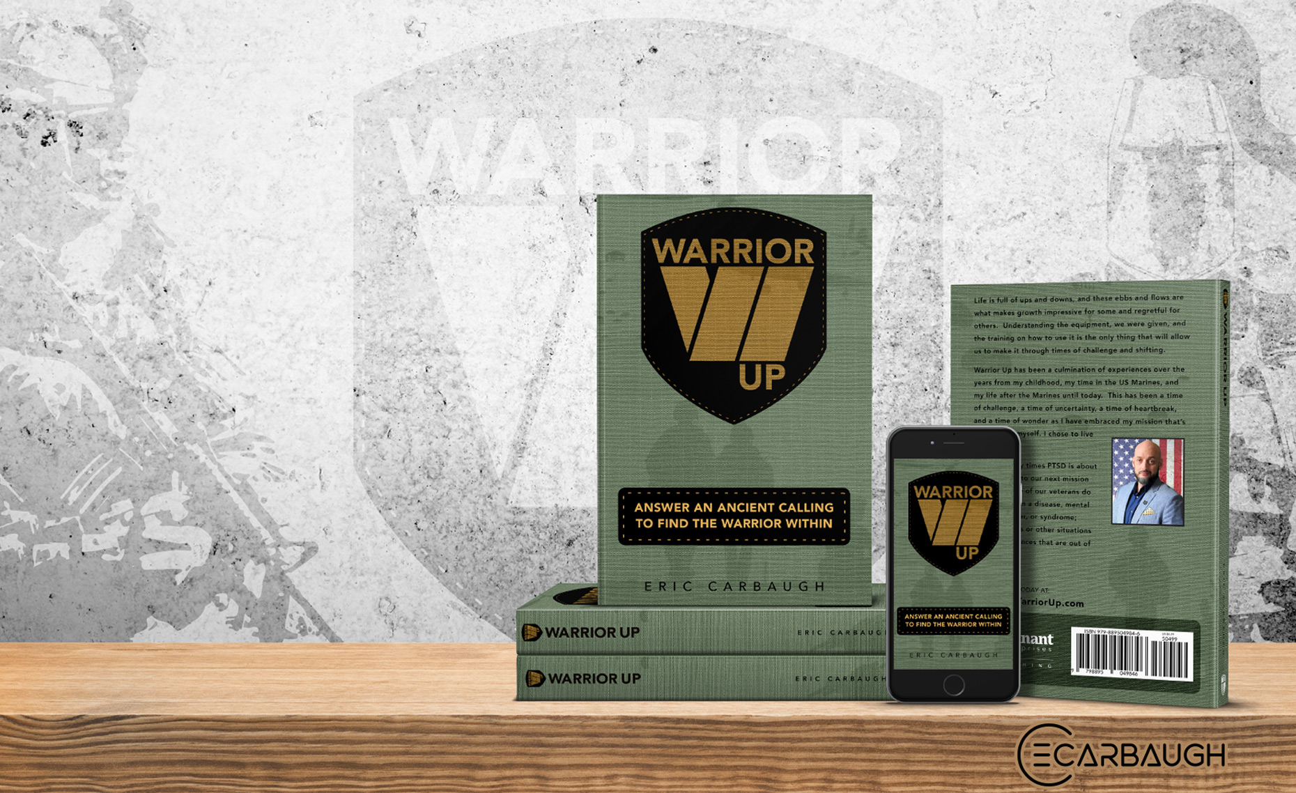 Warrior Up book stack - book subtitle